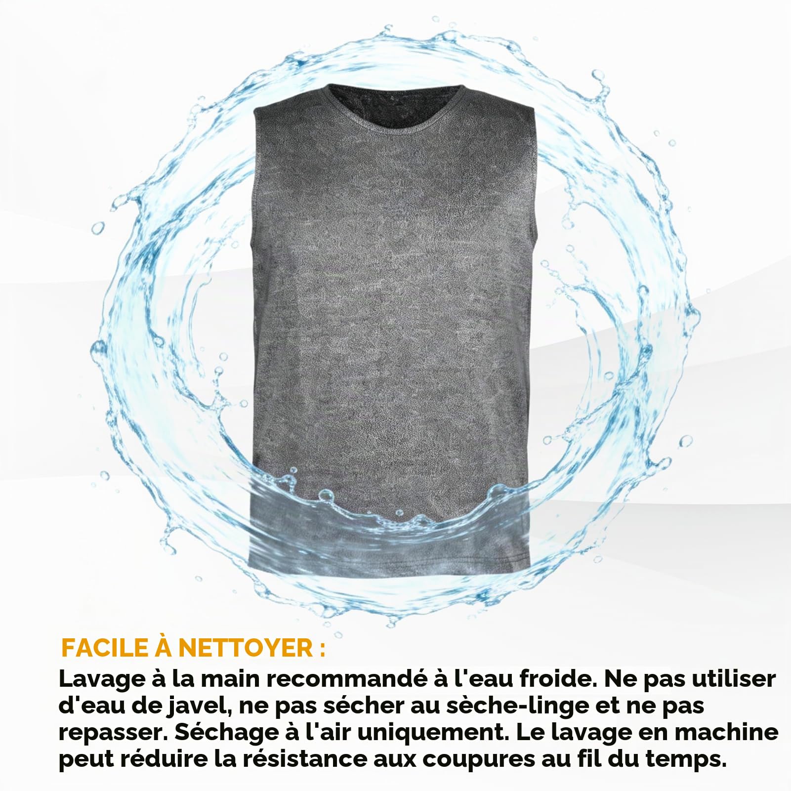 Gilet résistant aux coupures, vêtements de sécurité, gilet Anti-coup de couteau, niveau 5, vêtements de protection, vêtements de travail,Gilet anti-coupure professionnel (XL)