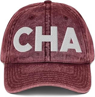 CHA Airport Hat (Embroidered Vintage Cotton Twill Cap) Flying to CHA Chattanooga Airport