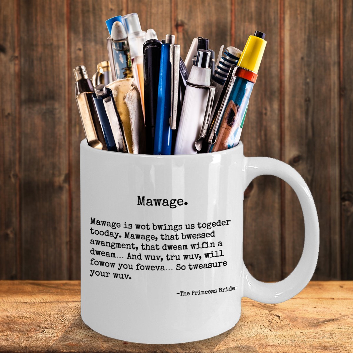 Amazon.com: Signal 9 The Princess Bride Mug - Mawage Quote - Funny  Valentine's Day Gift or Wedding Gift : Home & Kitchen
