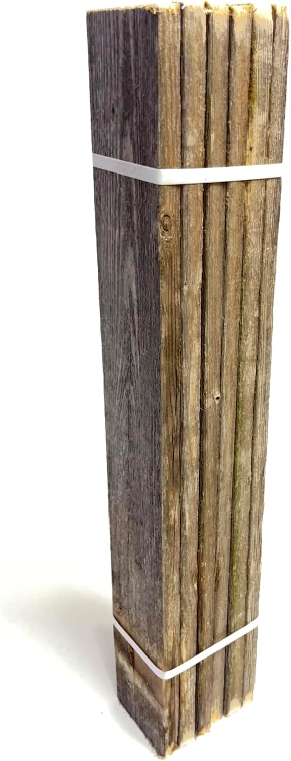 Rustic Revival | Handmade Reclaimed Barnwood Craft Bundle | Unfinished Authentic Weathered Wood Planks for DIY, Home and School Projects (48" x 3.5" x .25") 6 Pack