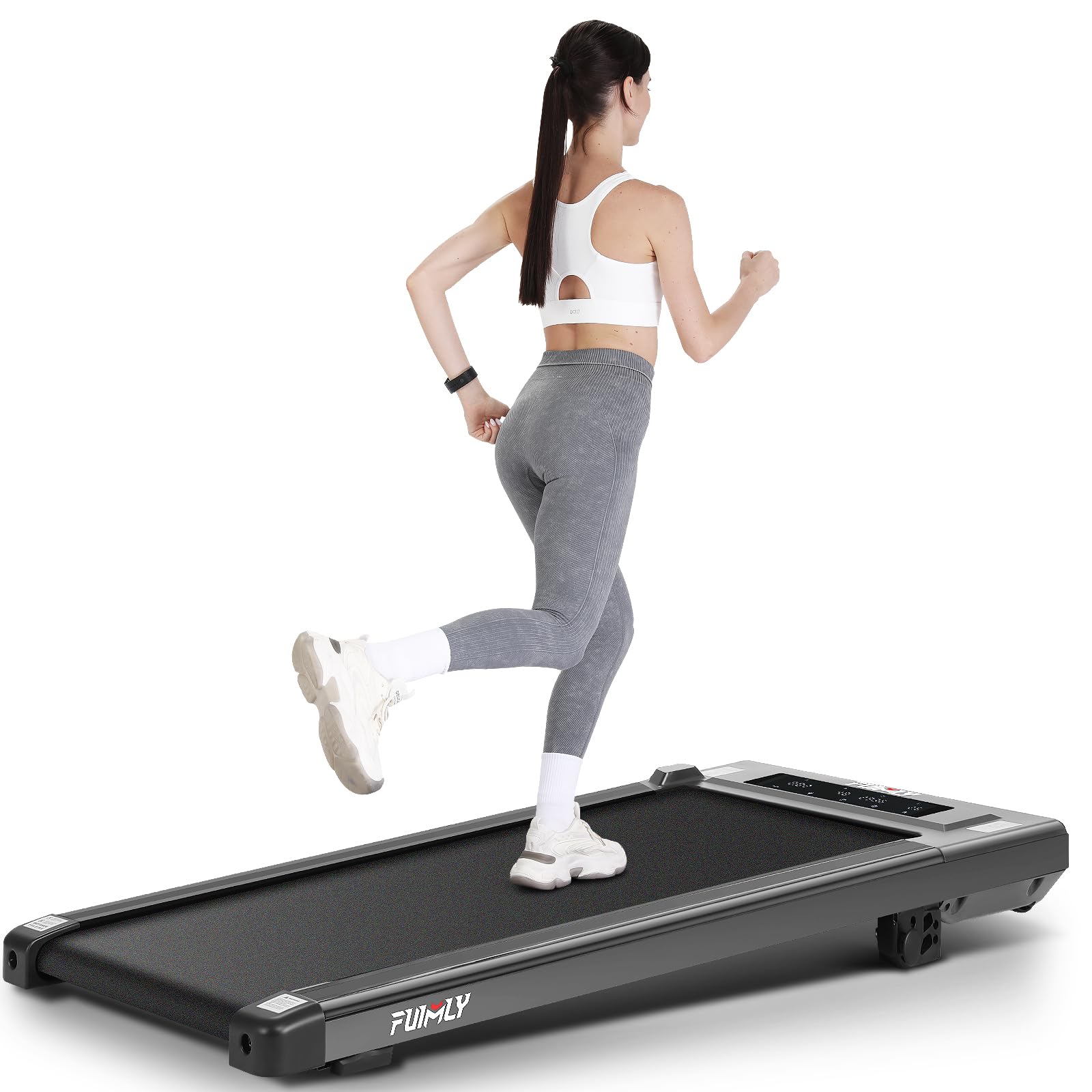 ANCHEER Walking Pad with 8% Incline, in Under Desk Treadmill  Compact Running Machine with Remote Control, 300lbs Weight Capacity