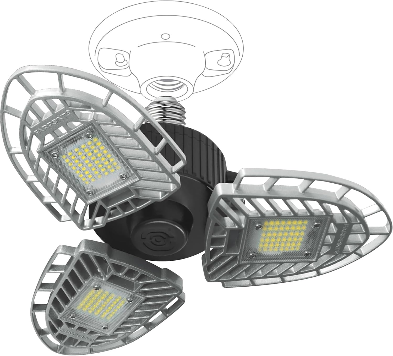 FarPoint LED Swivel Garage/Ceiling Light - 6000 Lumens, Model# FLFB6004