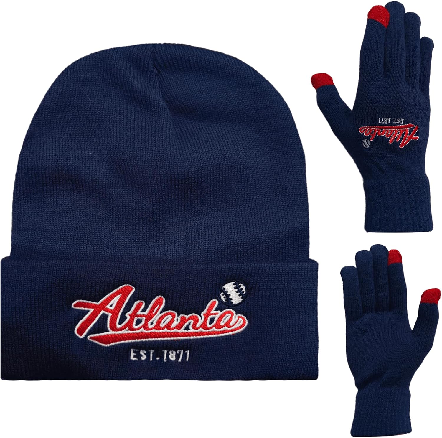 Vintage Classic Skull Cap Embroidery Beanie Hat Cuffed Winter Hat Knit Comes with W...