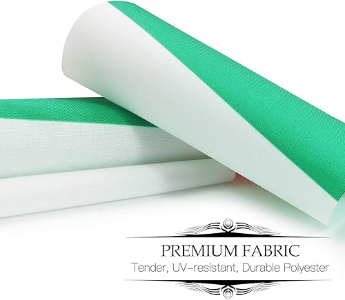 Miniatura 5 de Anley Juego de banderas de escritorio de lujo de Italia, bandera italiana de escritorio miniatura de 6 x 4 pulgadas con poste sólido de 12 pulgadas,