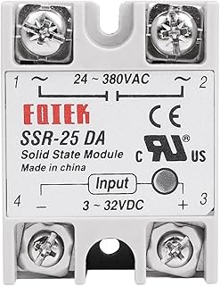 Solid State Relay SSR-10DA SSR-25DA dc-ac 10A 25A 40A actually 3-32V DC TO 24-380V AC SSR relay No Protection (Size : 40A Load)
