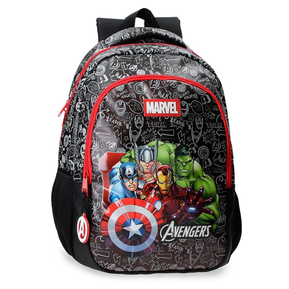 Marvel Joumma Team Avengers Zaino Scolastico Nero 28x42x14 cm PVC 16,46L