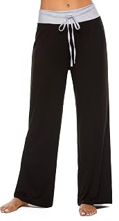 Women's Pajama Pants Comfy Loose High Waisted Lounge Pants Drawstring Wide Leg Yoga Pants