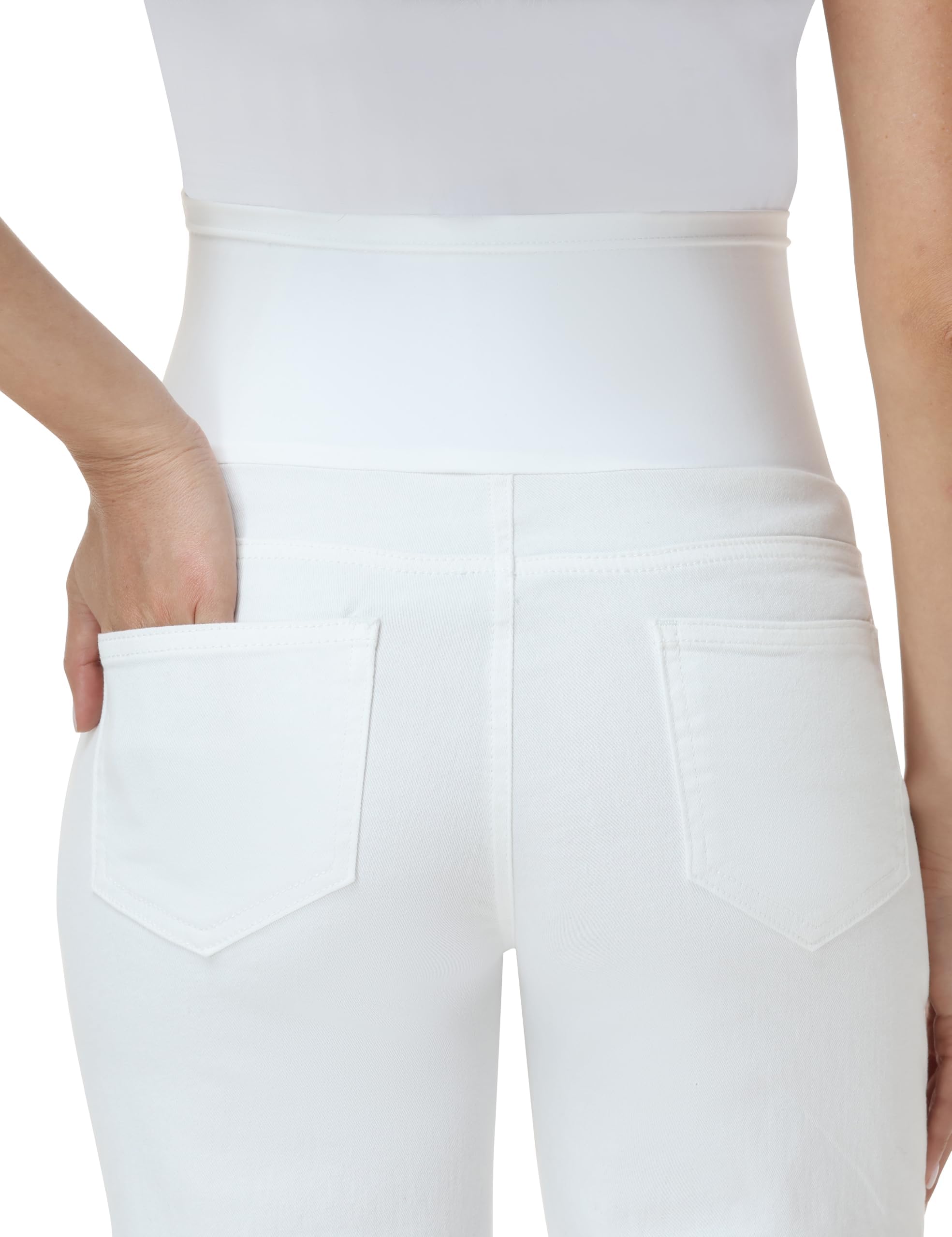 Pantalones vaqueros de maternidad para mujer de pierna ancha