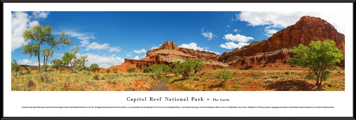 Capitol Reef National Park - The Castle- Blakeway Panoramas National Park Posters with Deluxe Frame