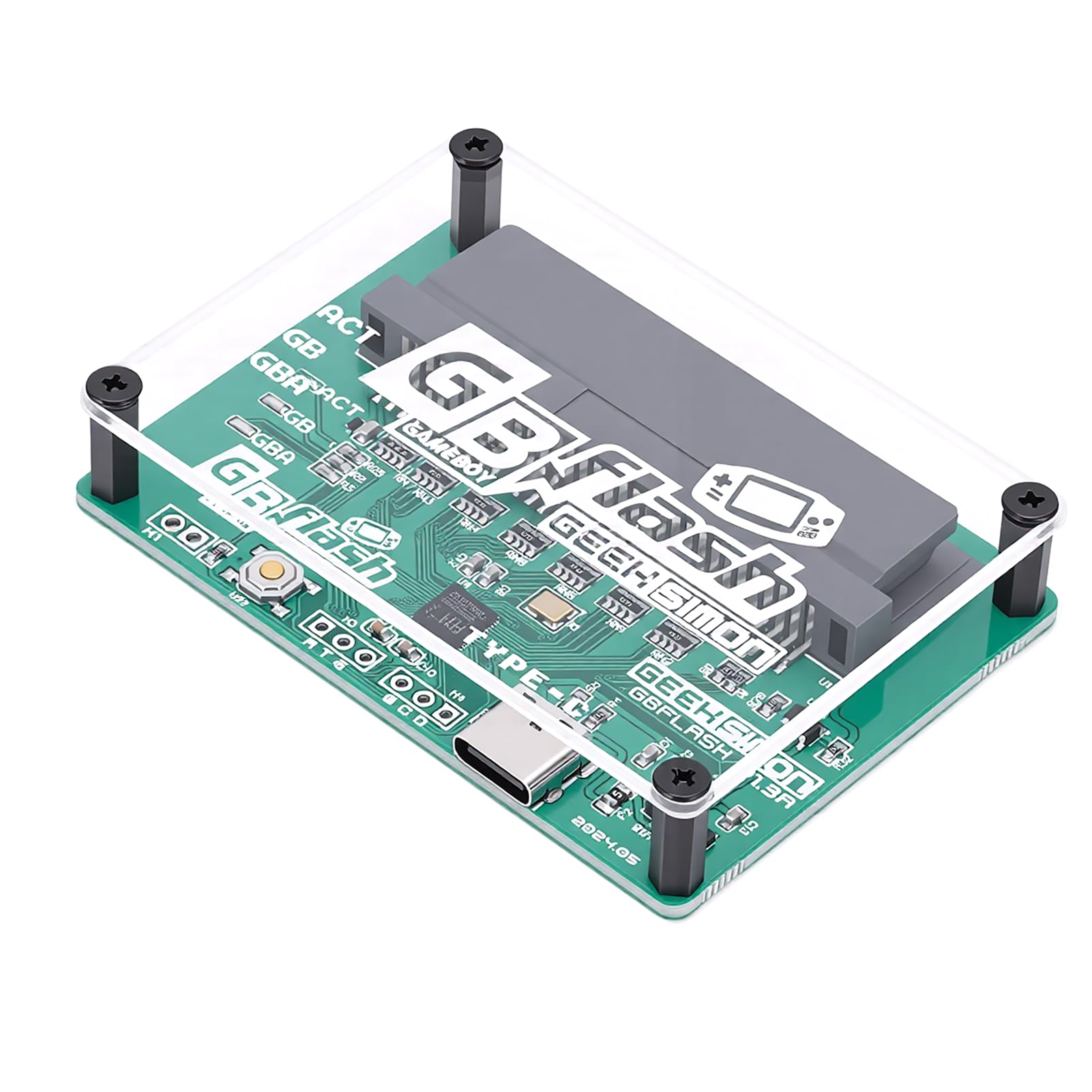 YUEHISY Grabador de Tarjetas de Juego, Herramienta de Copia de Seguridad ROM USB, Cable Tipo C, Actualización de Firmware, Soporte para Guardado Múltiple, para Cartucho Gameboy GBA
