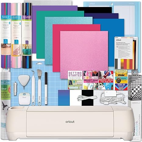 Cricut Explore 4 Machine Ultimate Card Sampler Bundle - Vinyl Sampler, Infusible Ink, Card Making Kit, Heat Transfer Vinyl, Tool Set, Cutting Mats - Beginner Die Cutting Machine Set for DIY Projects