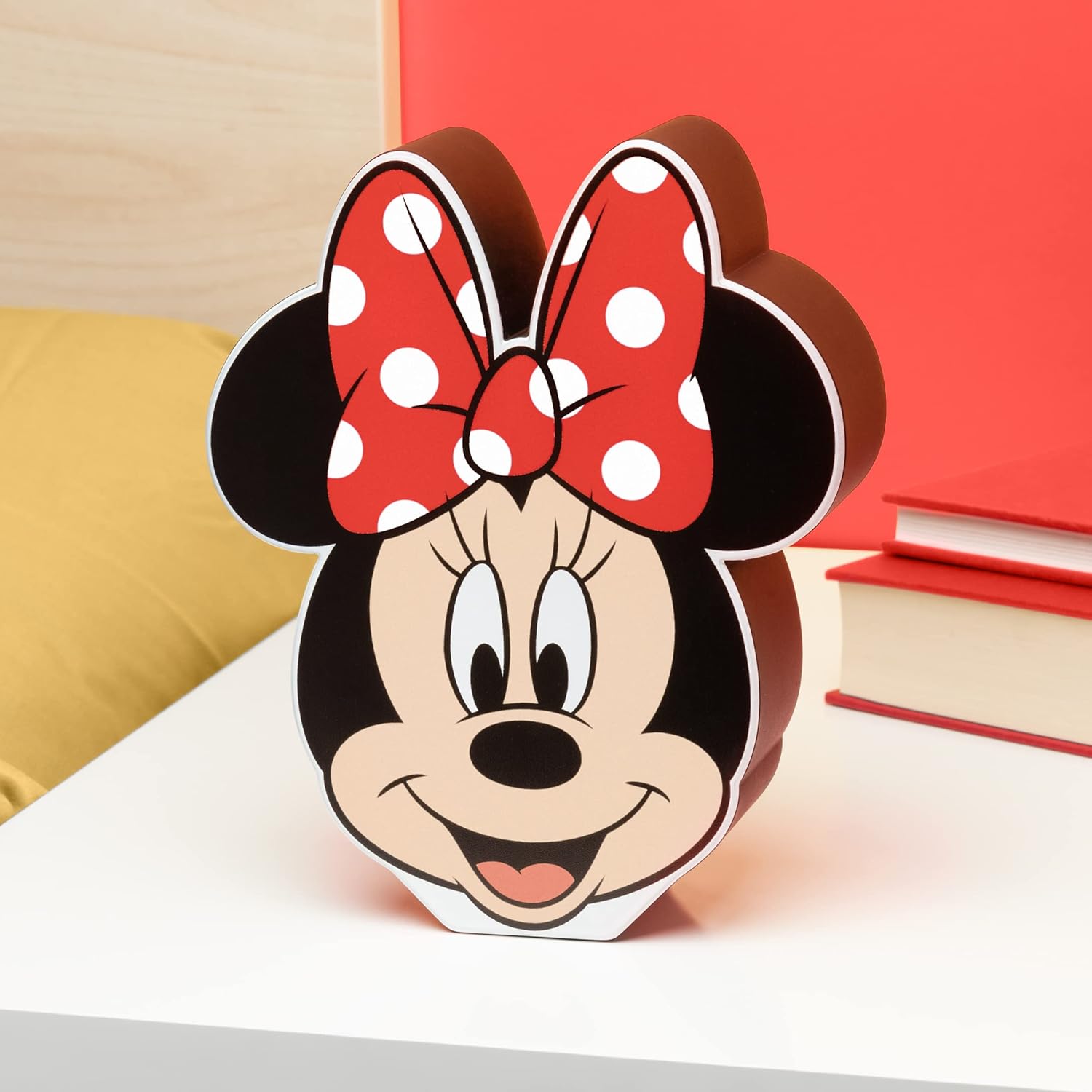 Paladone Minnie Mouse Night Light, Officially Licensed Disney Bedroom Decor and Desk Lamp