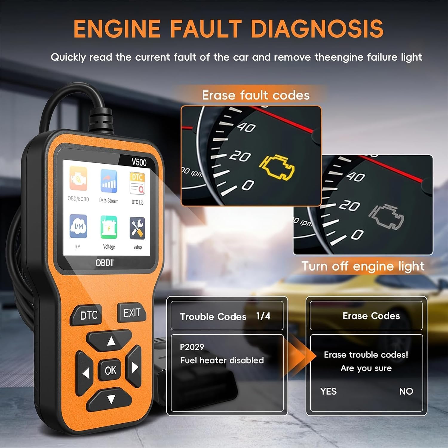 OBD2 Adapter Auto Diagnosegerät Motor Check für Aston Martin Vantage 2018-2021 2022 2023 2024 2025 2026,