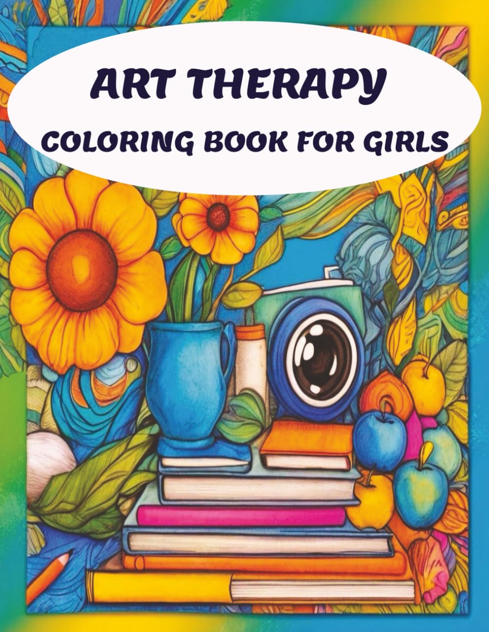 Art Therapy Coloring Book For Girls: With Positive Affirmations for Mindfulness, Confidence and Motivation