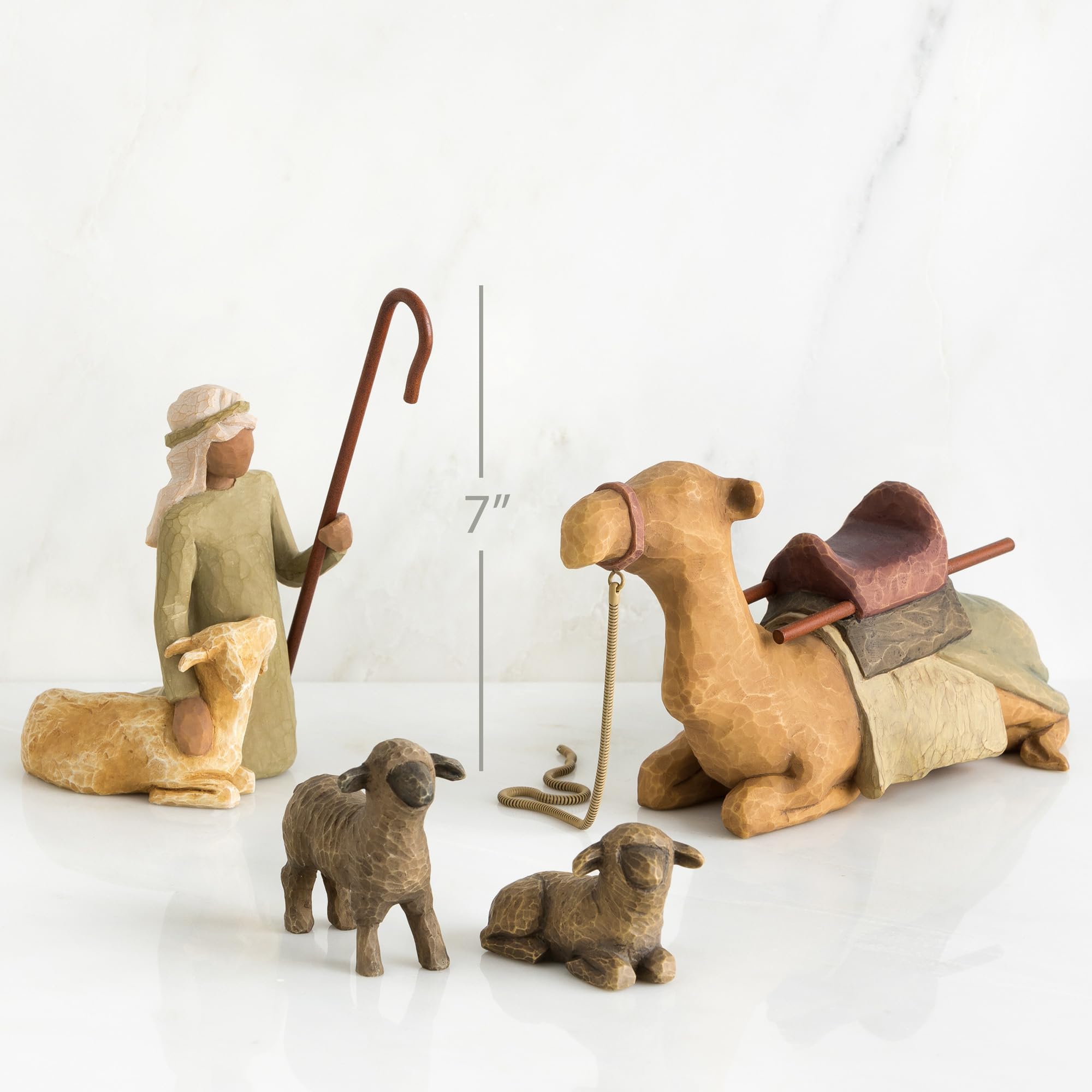 Willow Tree Krippe Premier Plus Schäferhunde, Tiere und Engel, 24-teiliges Figuren-Set