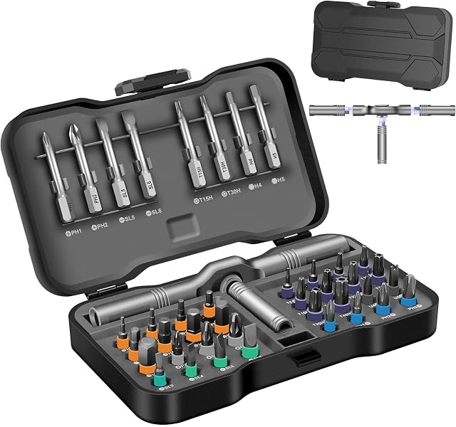 42 in 1 Magnetic Screwdriver Set, DIY Ratchet Screwdriver Set, Multi Bit Magnetic Drive Set with Detachable Ratchet Handle, Portable Compact Repair Tool Kit | Multi tool set for Furniture Assembly, Electrical Appliance Repair, Bicycle Tools, Gift