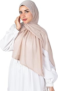 Farah Cotton Kuwaiti Scarf For Women-Beige-170 * 70cm