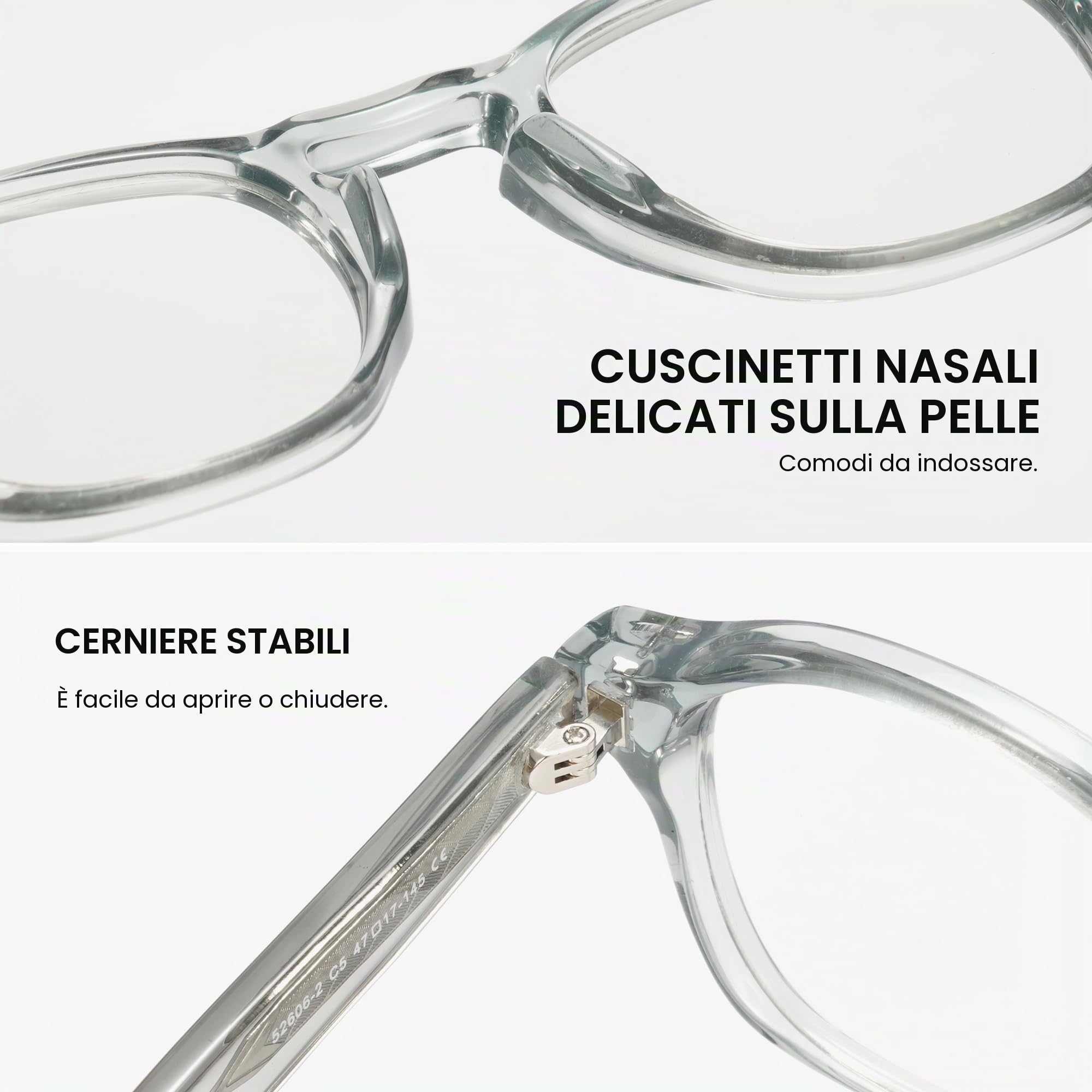 Cyxus Occhiali fotocromatici con montatura e lenti che cambiano colore con blocco della luce blu, protezione UV 8230