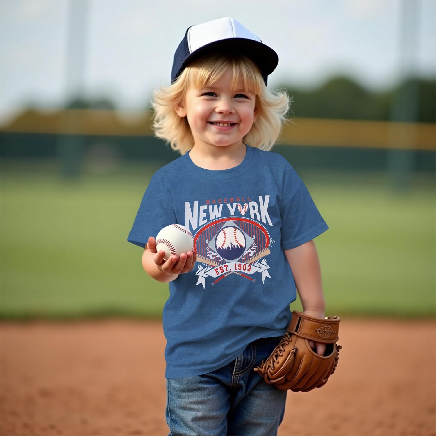 Toddler Baseball Shirt for Boys Girls Baseball Team Base Ball Fans Lover Outfit Kids Game Day Short Sleeve Tee Tops - Image 5