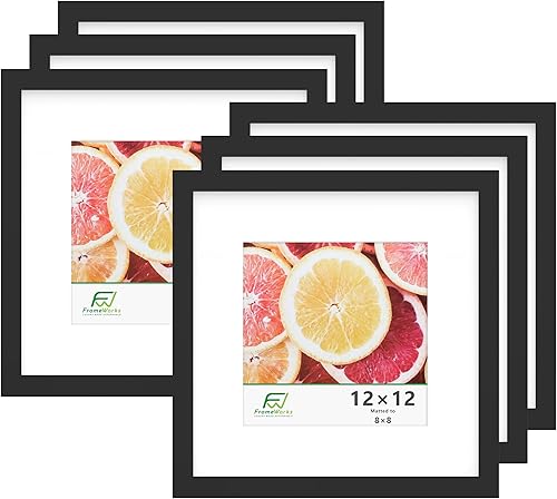 Vista 73 de FrameWorks Marcos de fotos clásicos de madera de 12 x 16 a 8 x 12 pulgadas con vidrio templado, roble dorado, paquete de 6