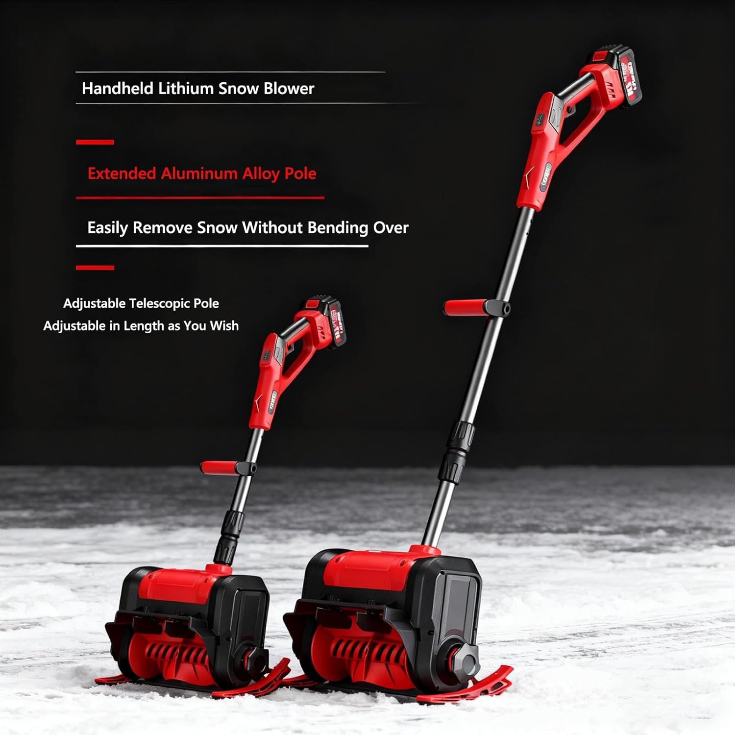 Electric Snow Blower, Cordless Snow Blower with Adjustable Chute, 25FT Throw Distance,Snow Shovel Combo 22Lbs/Portable for Small-Medium Areas(1x20V)