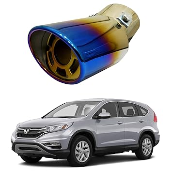 Oshotto Stainless Steel SS-008 Car Exhaust Muffler Silencer Cover Compatible with Honda CRV (Multicolor)