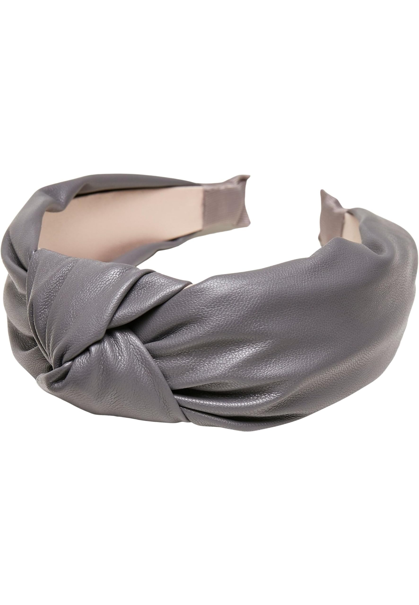 Urban Classics Alice Band Imitation Leather Knot 2-Pack Headband, Black/Grey, One Size, 1 count (Pack of 2) - Image 2
