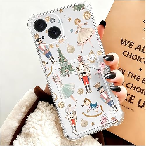 Miniatura 100 de Branwen Funda para iPhone 11 de 6.1 pulgadas, diseño de cascanueces y bailarina, cartera transparente a prueba de golpes, funda de bolsillo de TPU