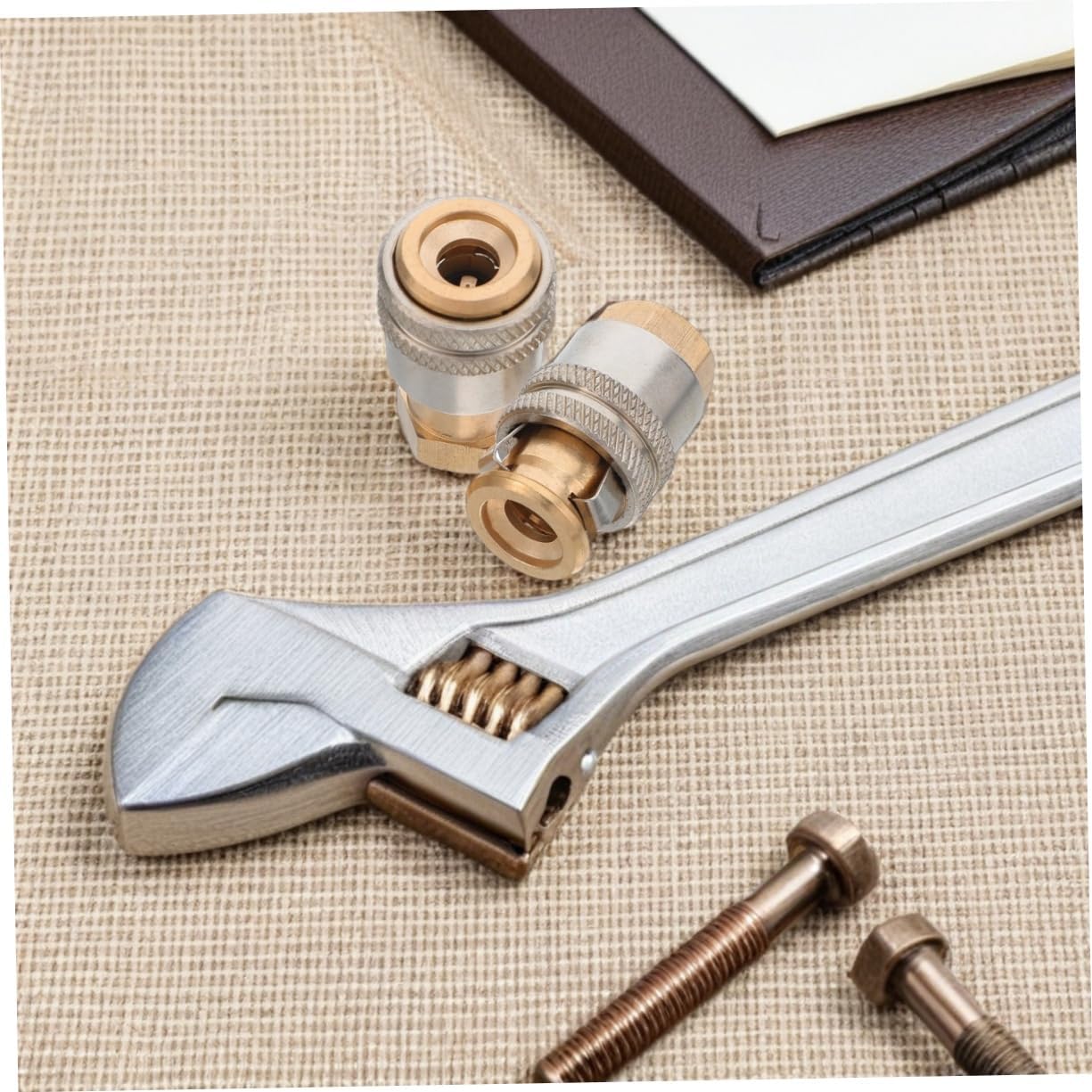 2pcs Tire Air Chuck: Brass Quick Release Locking Air Chuck 1/4'' Tire Inflator Adapter Heavy Duty Inflator Nozzle Clip for Car Motorcycle
