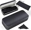SMARTTOP Hard Shell Eyeglass Case, Glass Case With Cleaning bag Cloth, Large Portable Sunglasses Case for men women