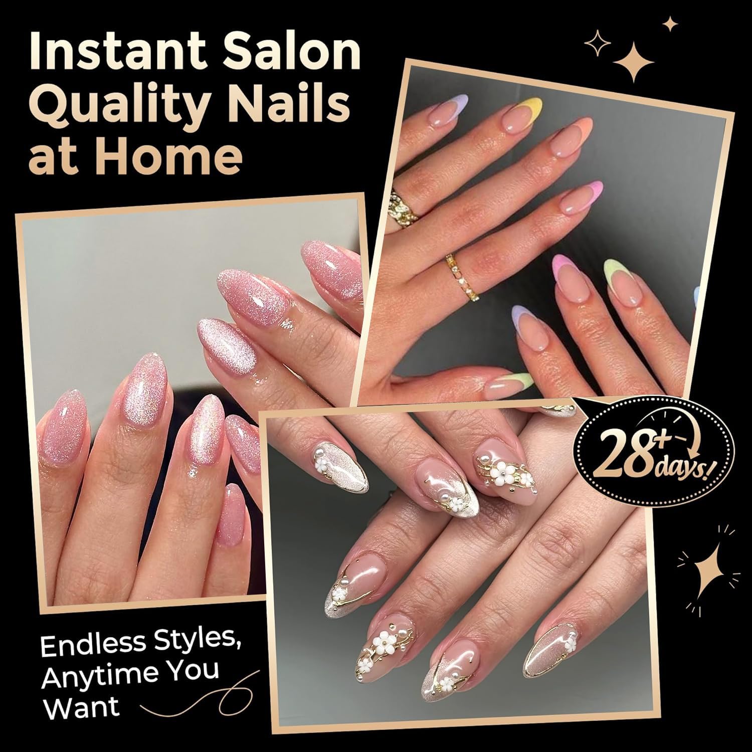 Short Almond Nail Tips: 504pcs Pre-Etched Soft Gel Nail Tips, Tri-Layer Core Short Fake Nails, 12 Sizes Half Matte Full Cover Clear Press on Nails Extension DIY for Flat & Natural Nail Beds