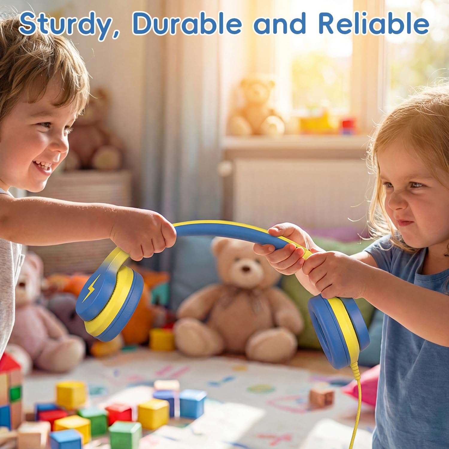 Wired Kids Headphones for School 2 Pack,USB Type C Headphones for Kids, 85dB Safe Volume, HD Stereo Sound,Comfortable Fit, Adjustable &Foldable, Ideal for School/ Travel(Gradient Pink+Light Yellow)