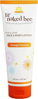 Lil Naked Bee Baby Lotion for Kids (8 oz) Orange Popsicle Cheeks to Cheeks Face & Body Lotion for Hydrating & Moisturizing for Skin