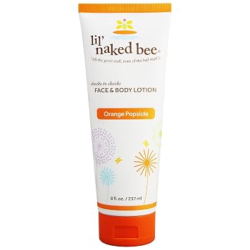 Lil Naked Bee Baby Lotion for Kids 8 oz Orange Popsicle Cheeks to Cheeks Face & Body Lotion for Hydrating & Moisturizing for Skin