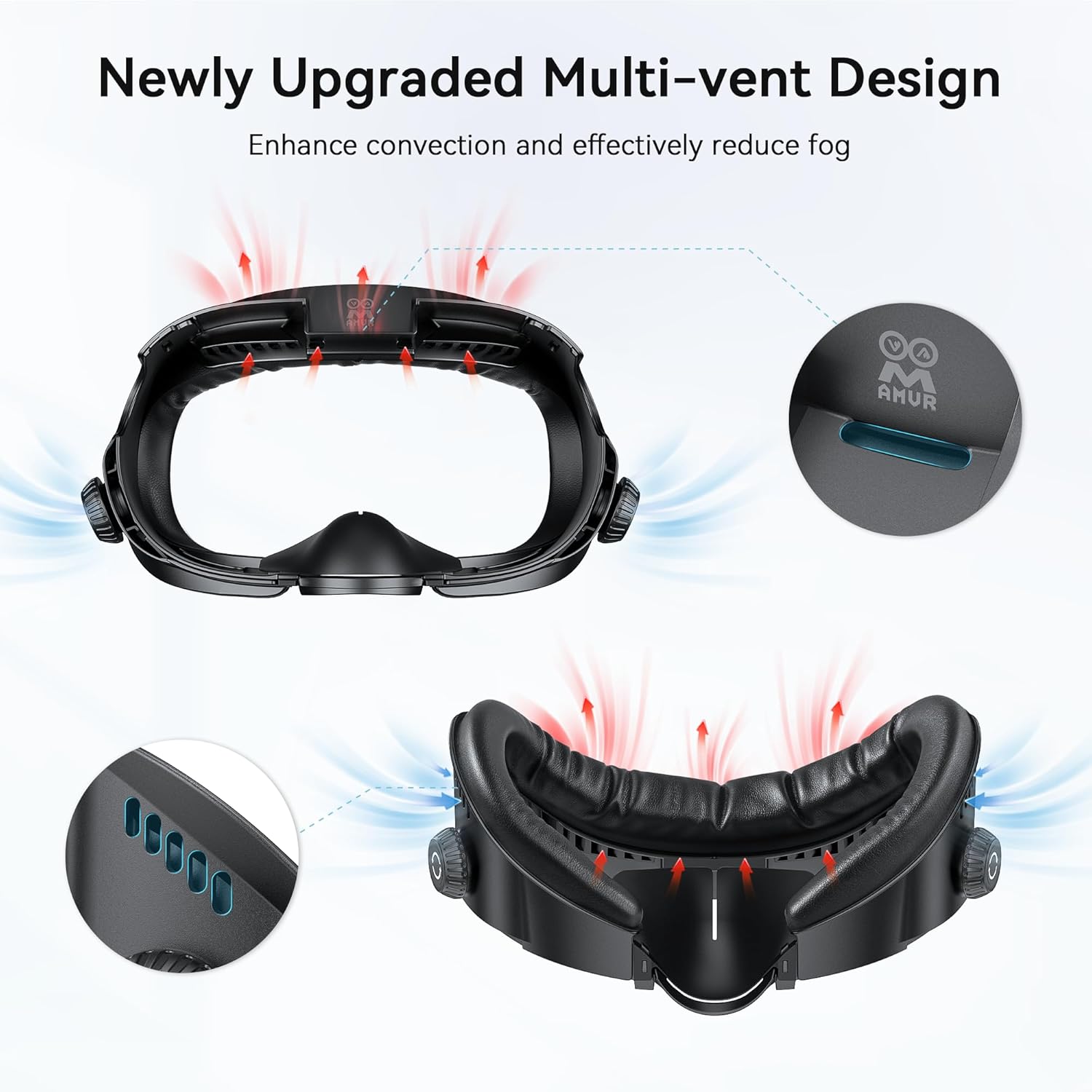 AMVR FC4A Newly Facial Interface Compatible with Meta/Oculus Quest 3 Accessories, with Ventilation-Design Ice Silk Cushion, for Halo Head Strap with Fan (NOT Compatible with Quest 3S) - Image 4