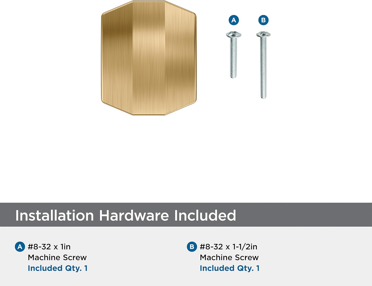 Amerock Bellamy 1-1/2 inch (38mm) Length Champagne Bronze Cabinet Knob, BP36687CZ