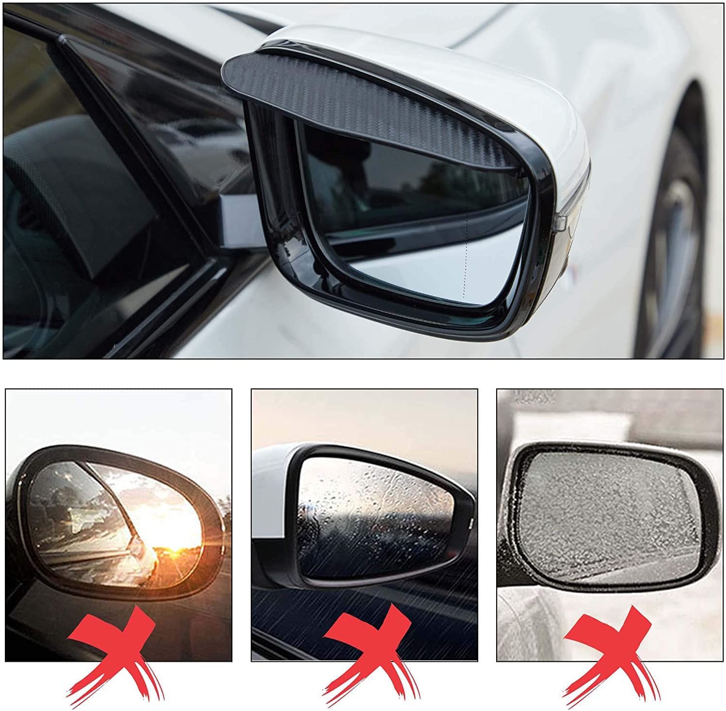 2x Auto Seitenspiegel Abdeckungen - Oxford Stoff, Schutz Vor Regen & Vogelkot