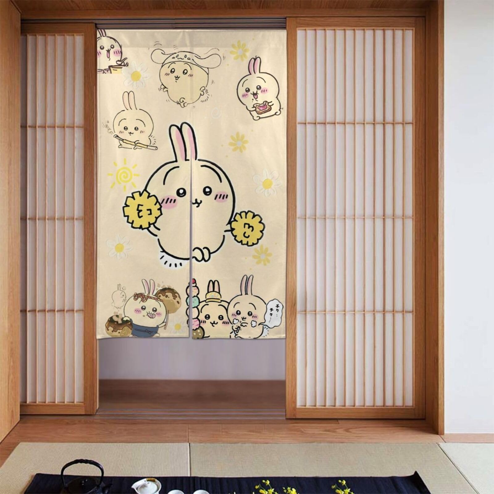 Amazon｜のれん ちいかわ うさぎ 暖簾 カーテン 遮光 間仕切り