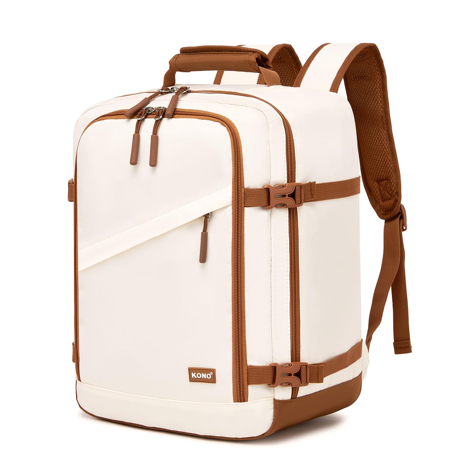 Kono Ryanair Cabin Bags 40x30x20 40x20x25 Underseat Bags Travel Backpack Cabin Size Carry-ons Hand Luggage Bag Waterproof Ryanair Underseat Backpack for Man&Woman Beige — view 17