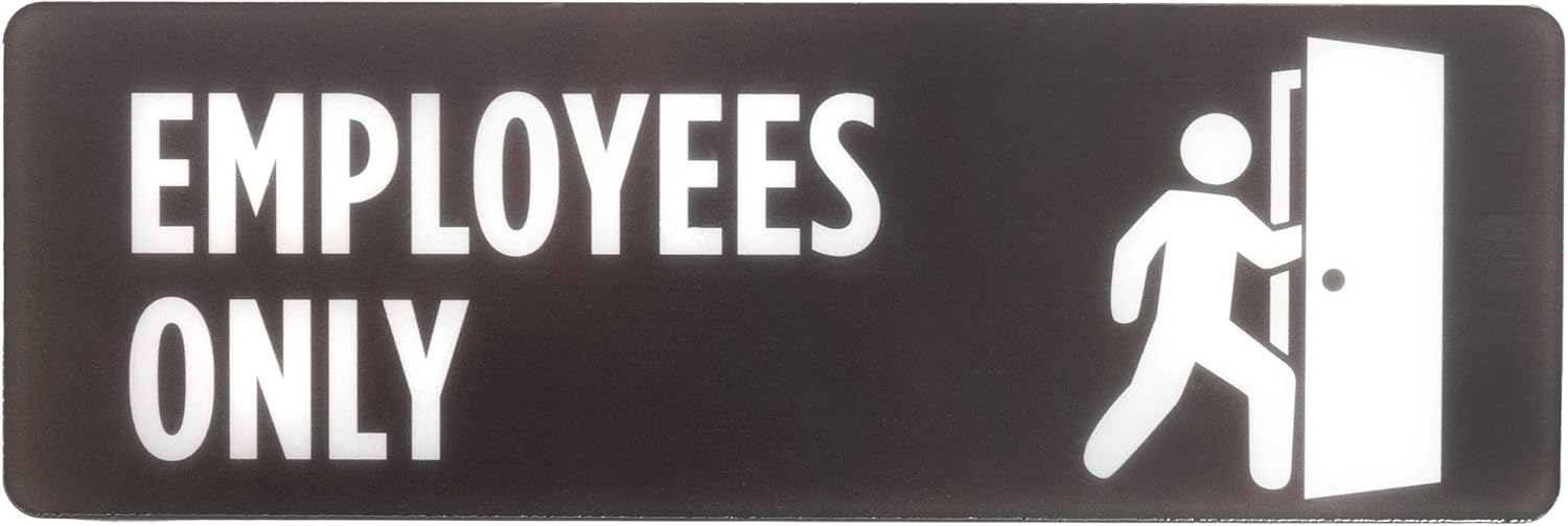 Employees Only Sign Adhesive Restricted Work Area Decal