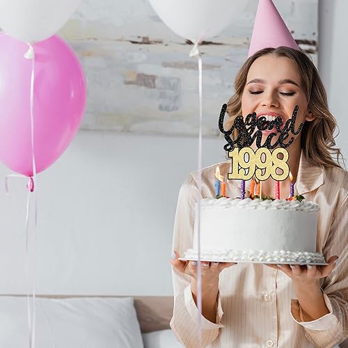 Miniatura 6 de Gyufise 1 pieza de decoración de pastel con purpurina de leyenda desde 1964 con purpurina para 60 años, decoración de pasteles para cumpleaños 60,