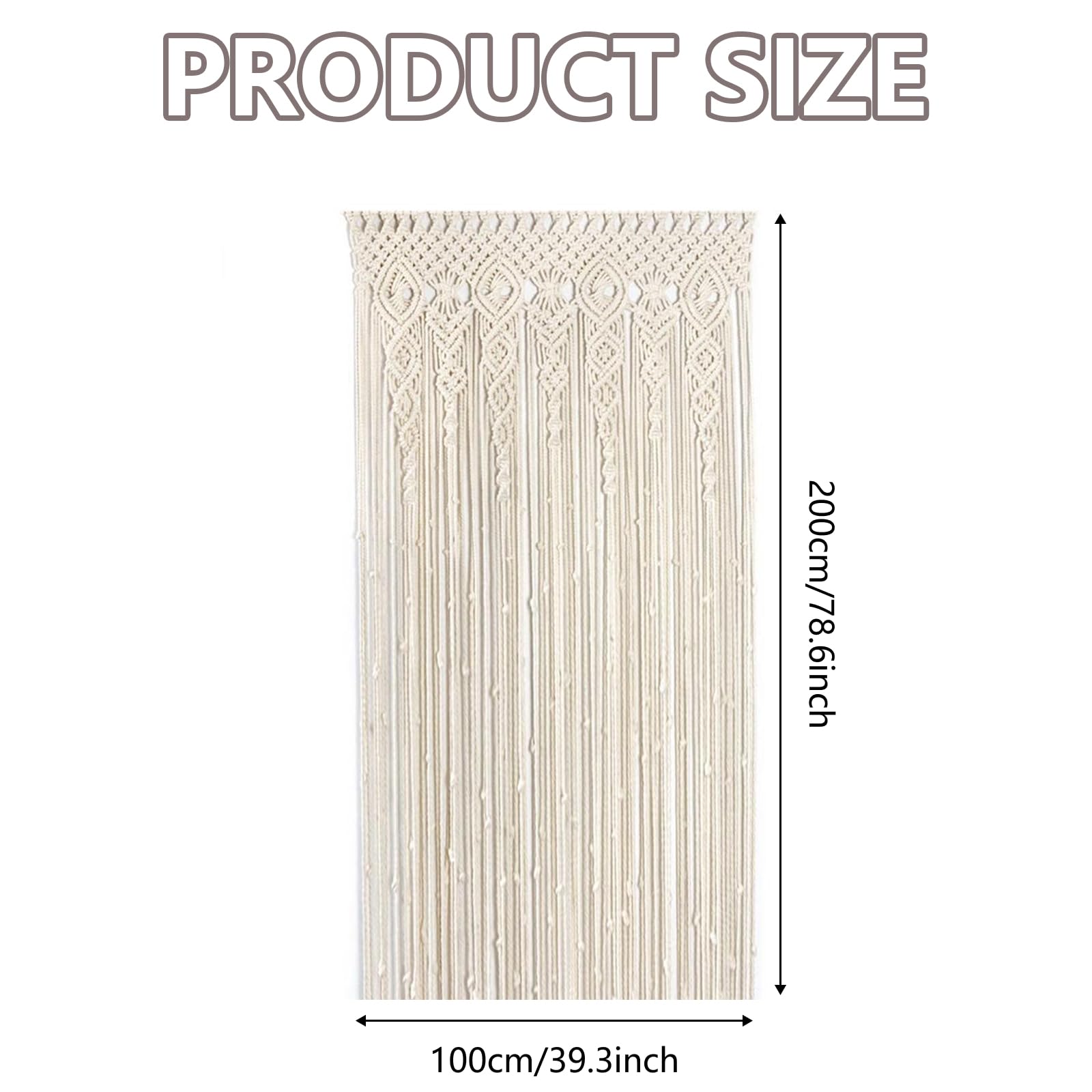 Tenda In Macramè, Sospensione A Parete In Macramè 100x200 Cm Tenda Boho Fatta A Mano Appesa A Parete Boho Macramè Tenda Per Porta Tende Boho Tenda Boho Per La Decorazione Della Parete Di Casa