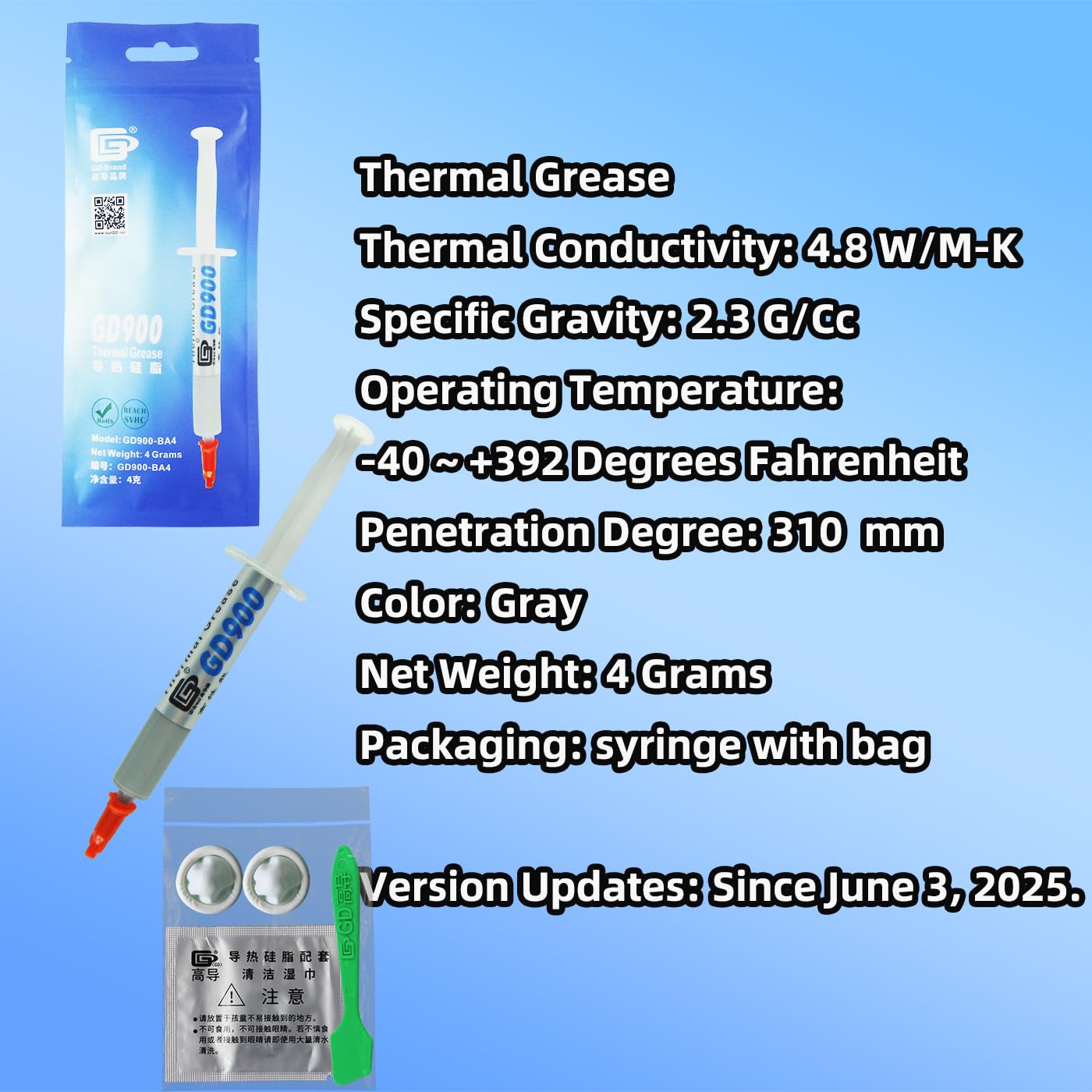 Image secondaire de Pâte Thermique GD900 - 5 Tubes de 4g pour CPU et GPU