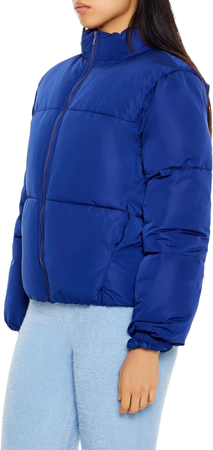 Forever 21 womens Quilted Zip-up Puffer Jacket - Image 4