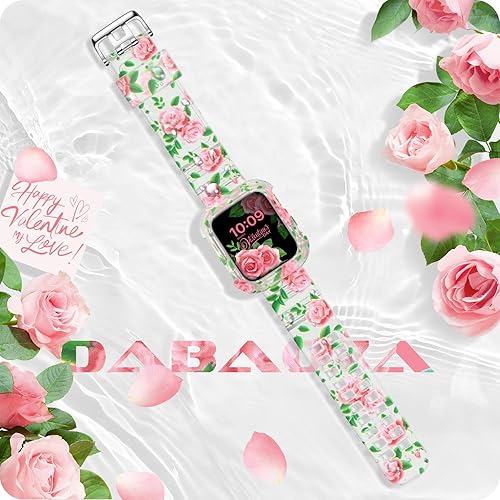Miniatura 4 de DABAOZA Compatible con Apple Watch Band transparente de 1.496 pulgadas, 1.575 pulgadas, 1.614 pulgadas, 1.654 pulgadas, 1.732 pulgadas, 1.772