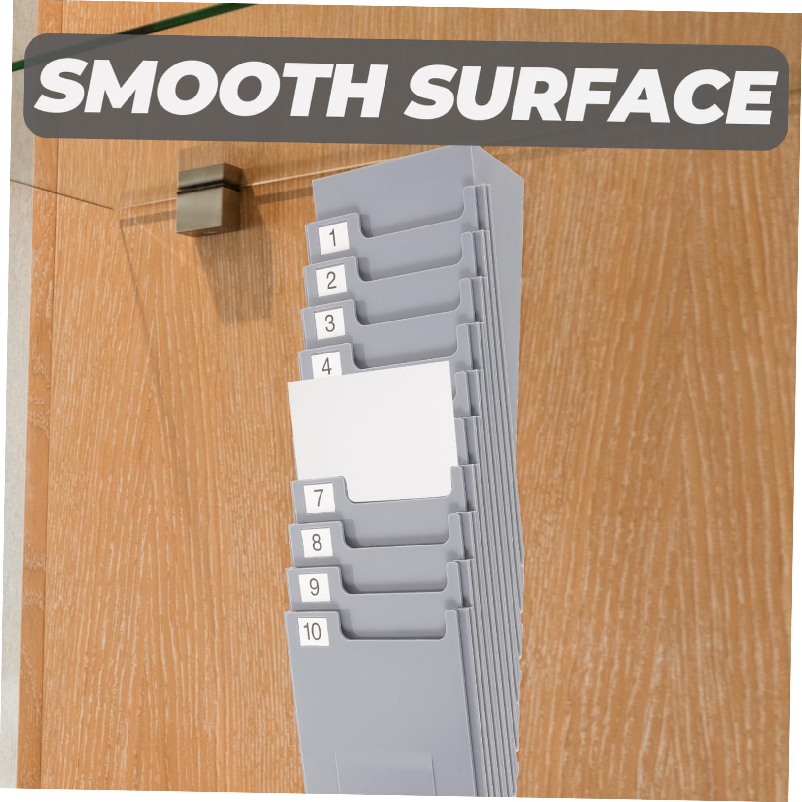 Porta Tarjetas de Asistencia de Pared Retráctil Plástico para Oficina