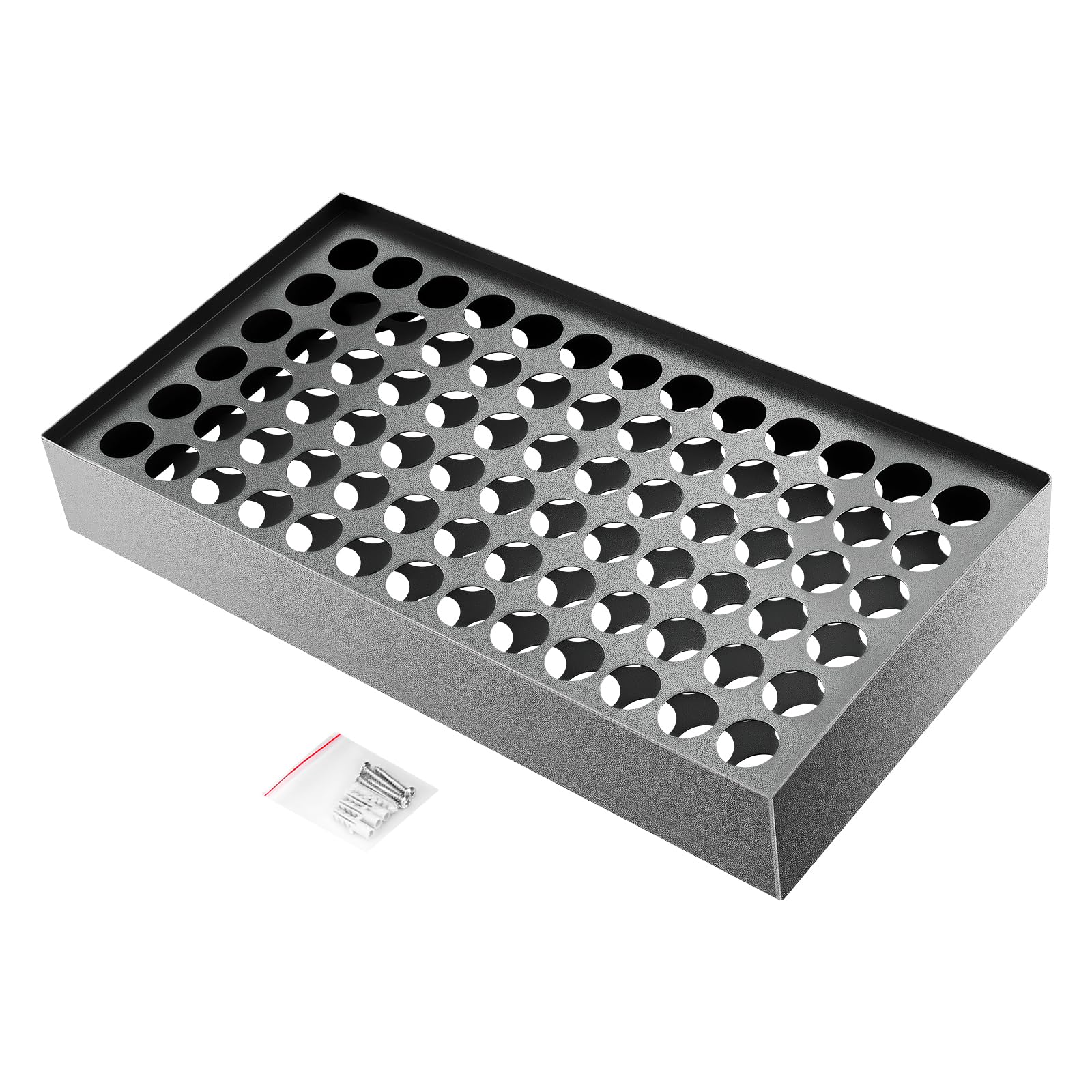 Bacocoo 78 Holes Tattoo Ink Rack Iron Pigment Tattoo Bottles Holder Display Stand,Makeup Pigment Ink Bottle Holder Stand Rack, Wall-Mounted Pigment Bottle bracket, Baking Varnish Color.