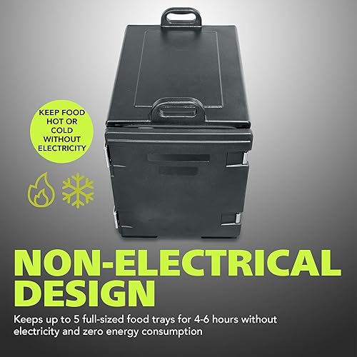 Miniatura 6 de Pearington Portador de alimentos aislado de carga final de 81 cuartos para 5 sartenes de tamaño completo