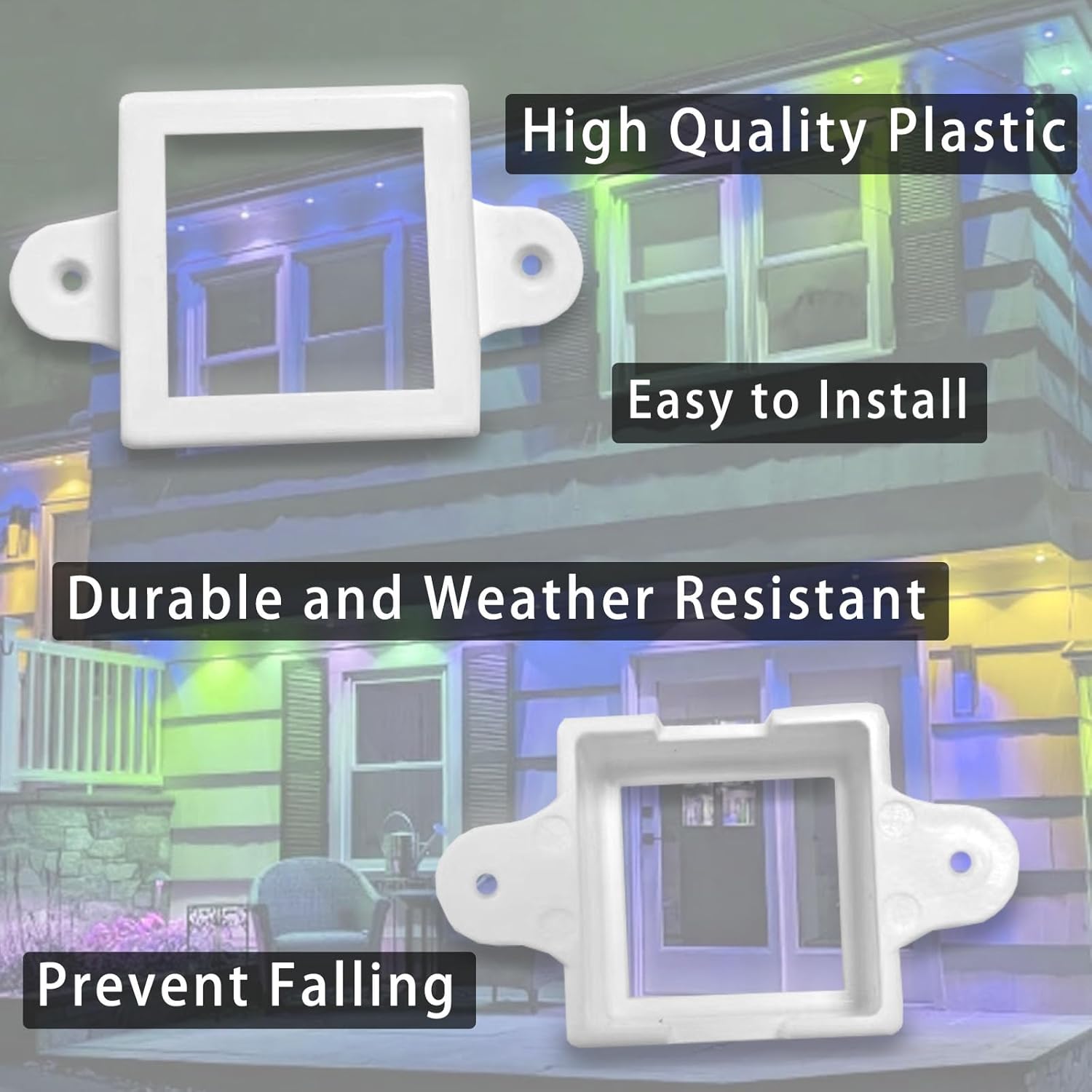 PIAOLGYI Mount for Govee Outdoor LED Lights (Non-Pro Version),Outdoor LED Light Mounting Brackets for Govee (Model H705) Outdoor Lights (40) - Image 4