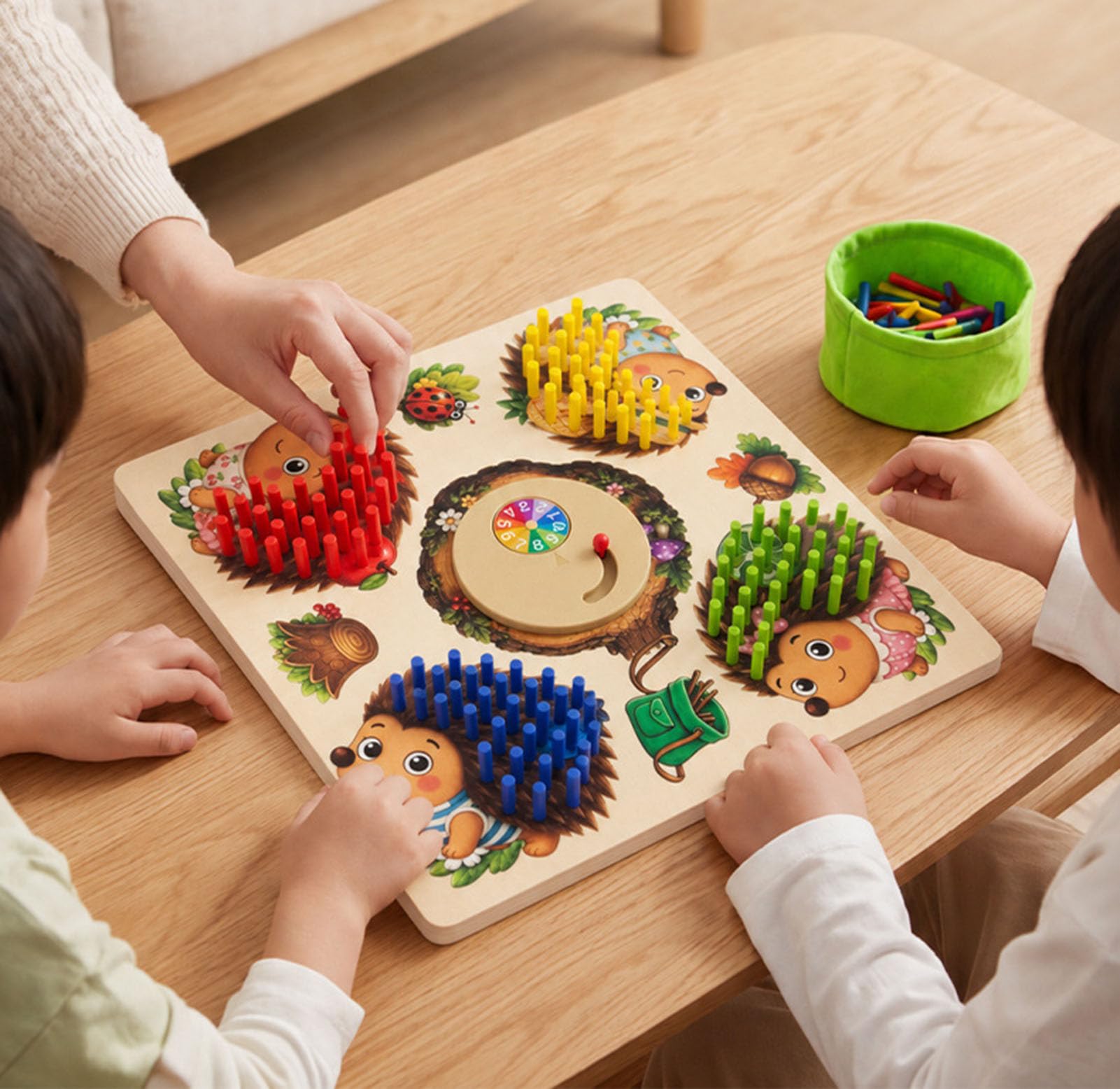 Juego de Mesa Pin del Erizo, Juguete de Rompecabezas de Batalla Padre-Hijo